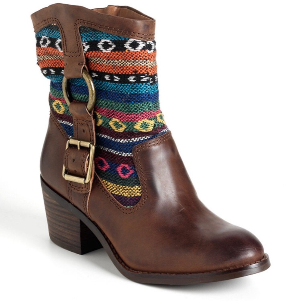 Lucky Brand Multicolor Boxer Style Booties